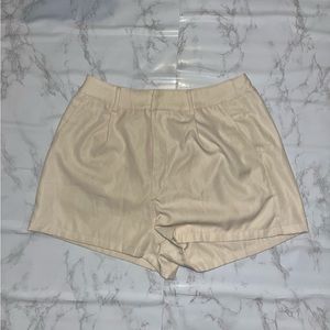 High waisted khaki shorts
